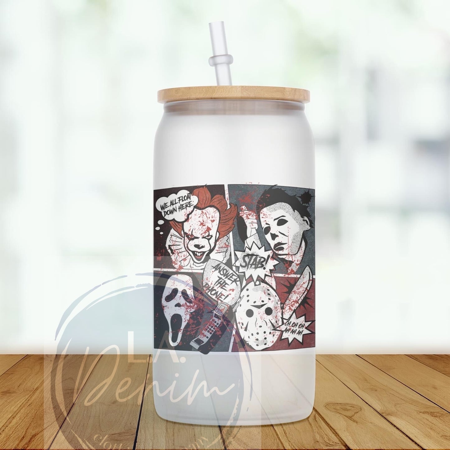 Horror Comic Glass Can