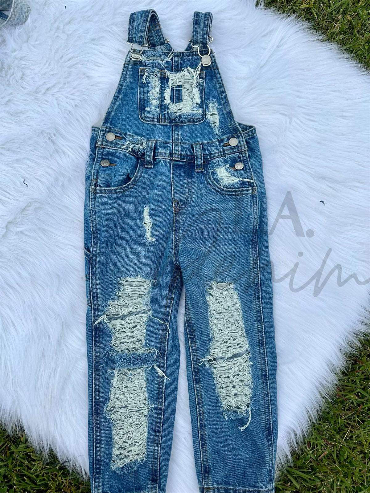 Distressed Overalls