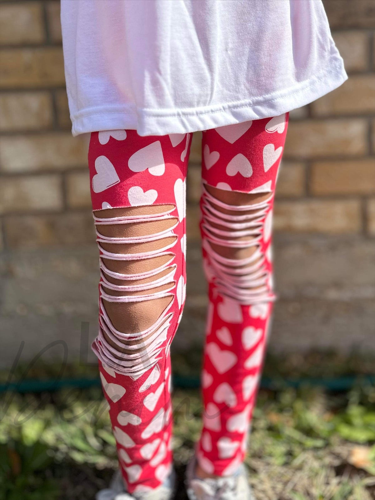 Pink Shredded Leggings