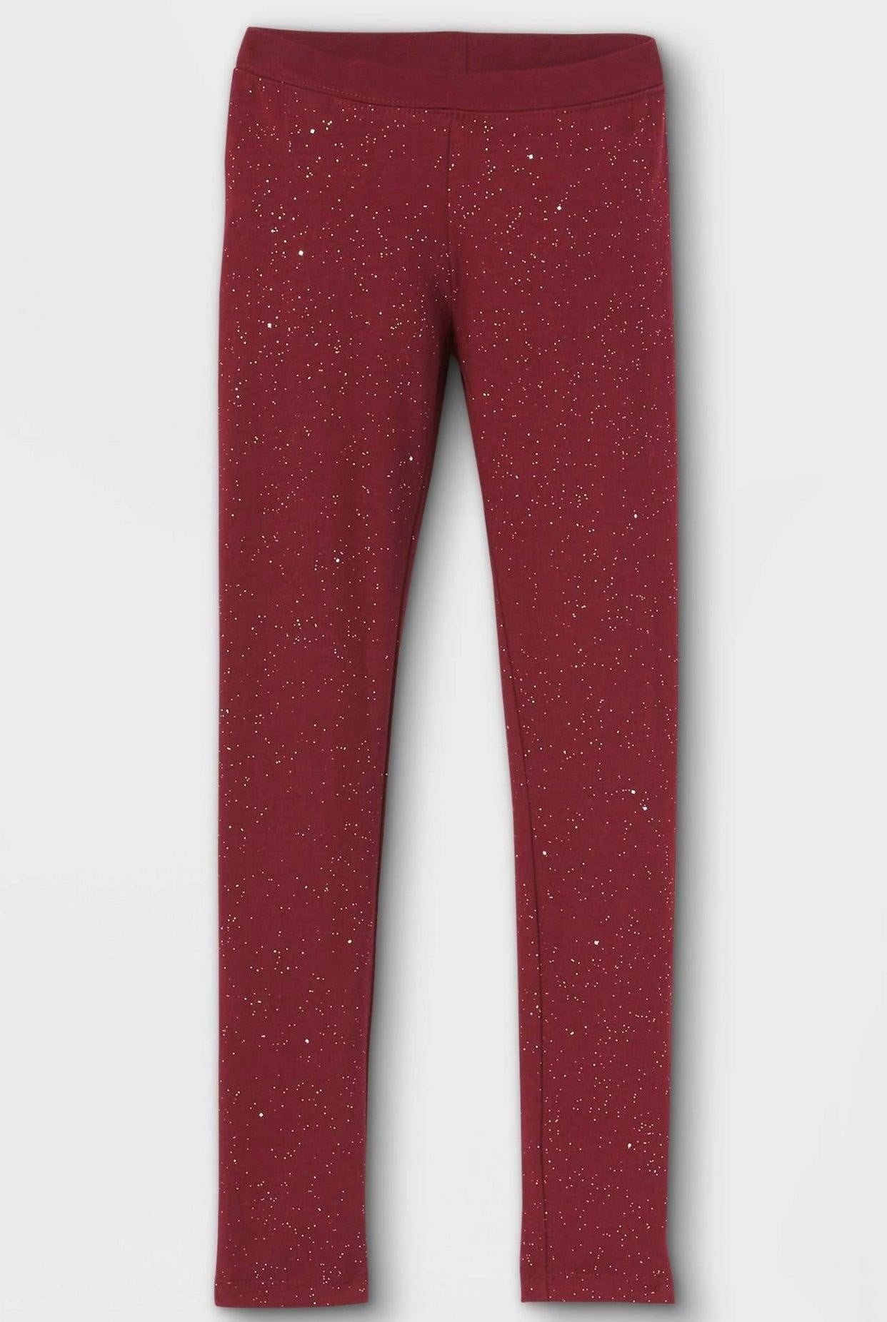 Burgundy leggings clearance girls