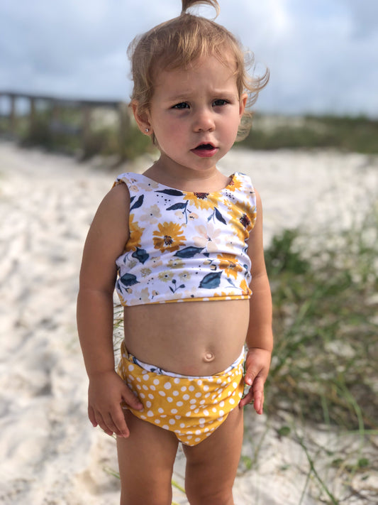 Reversible Sunflower Swimsuit