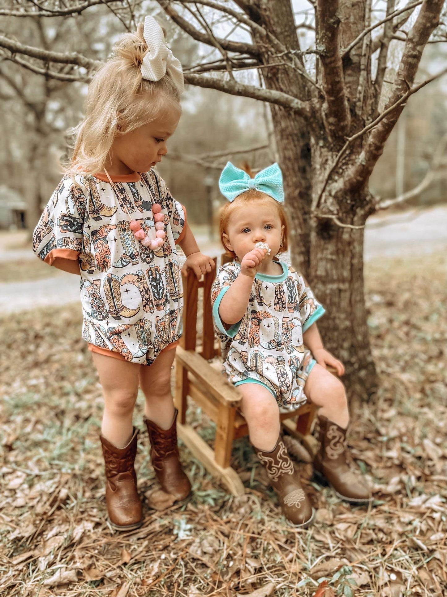 Saddle Up  Rompers