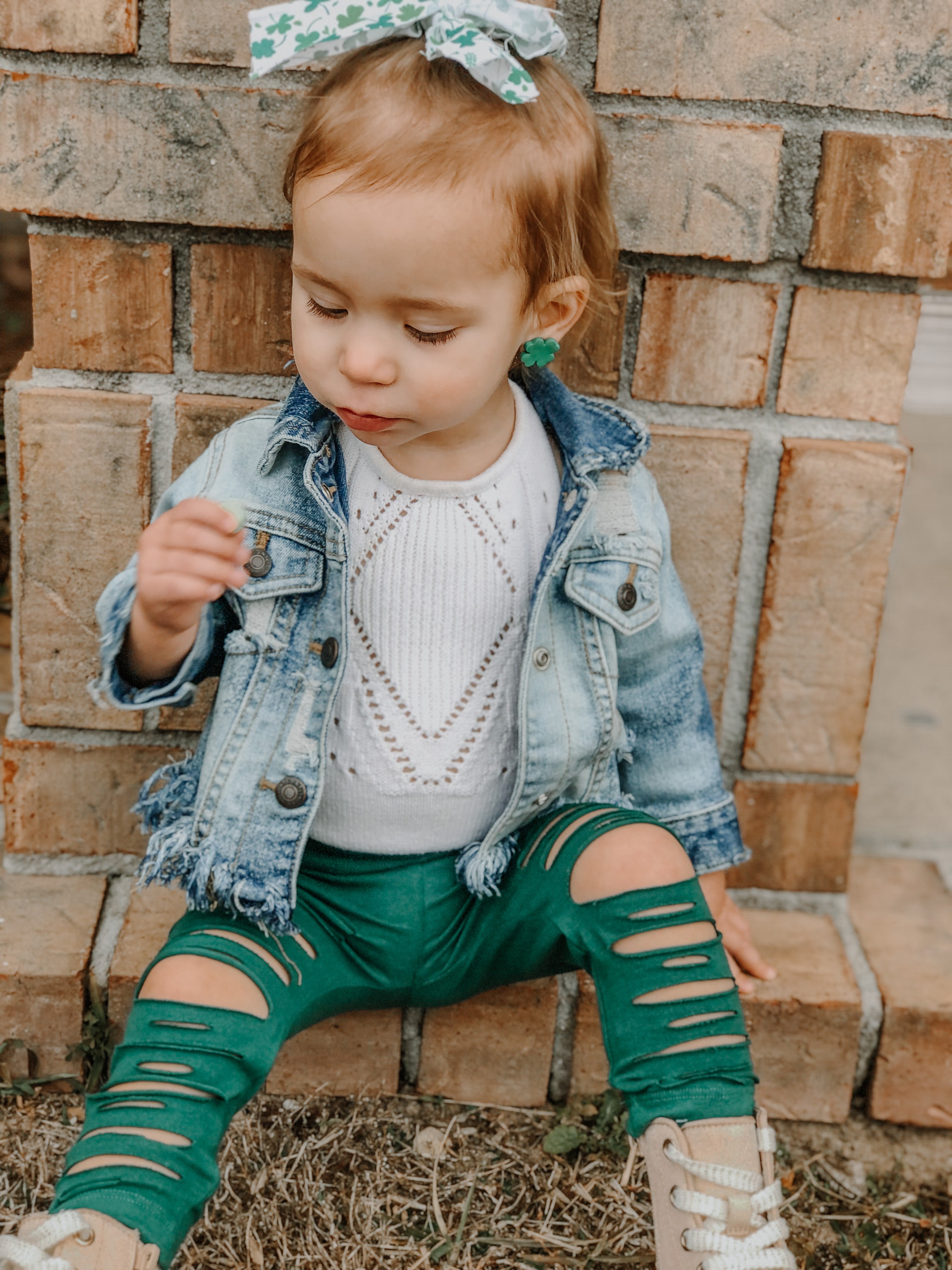 Baby girl green outlet leggings