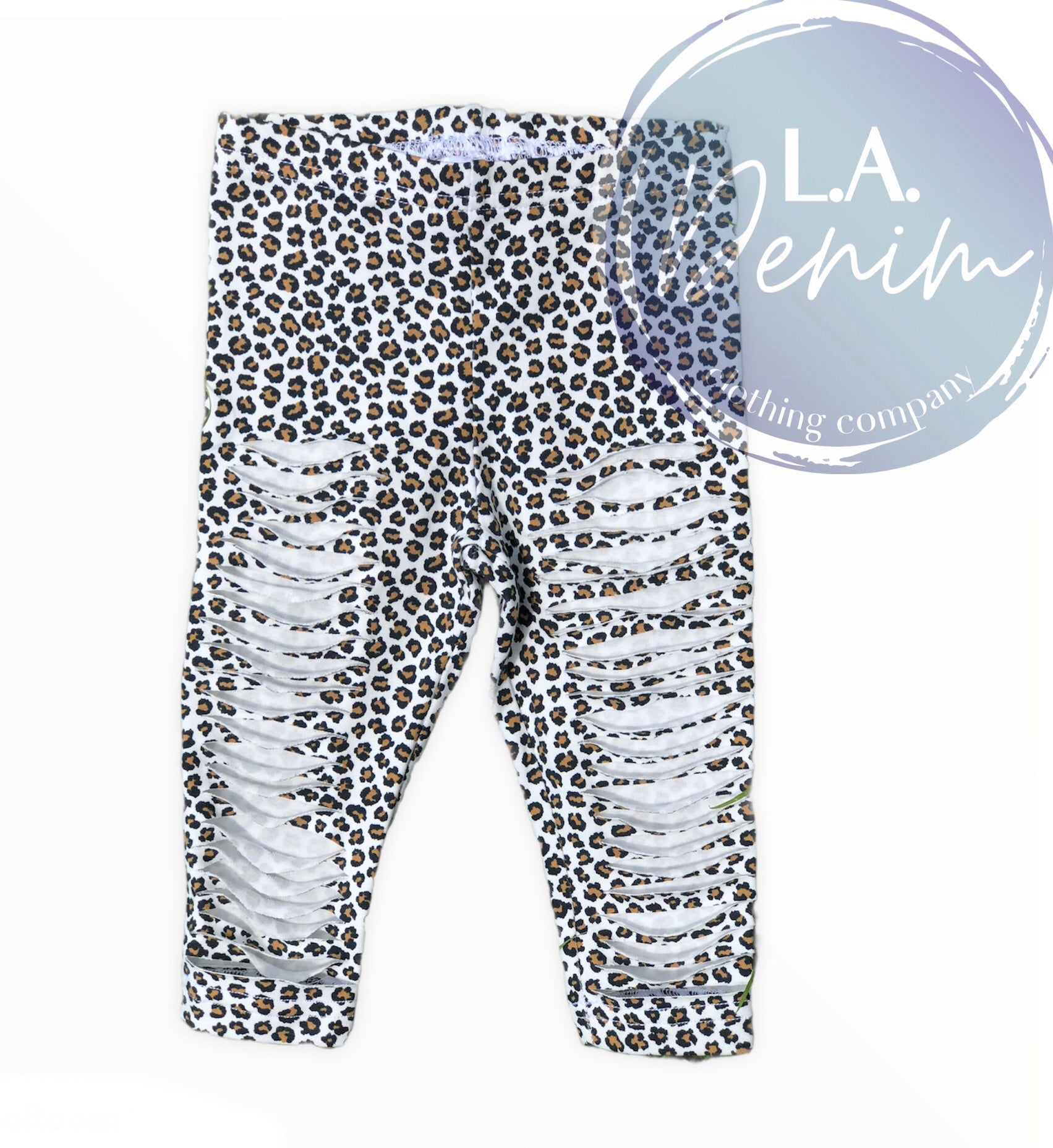 Baby Shredded Snow Leopard Leggings – LA Denim Co