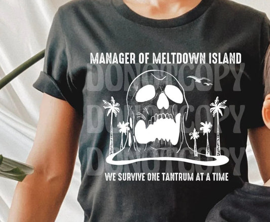 Meltdown Island Manager Adult Tee