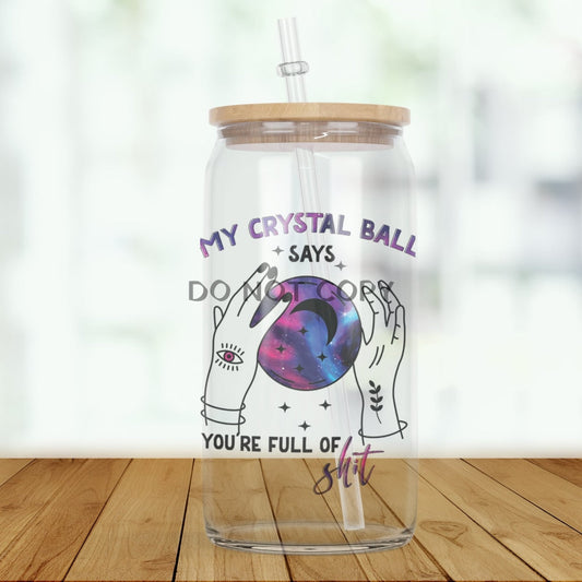 Crystal Ball Glass Can